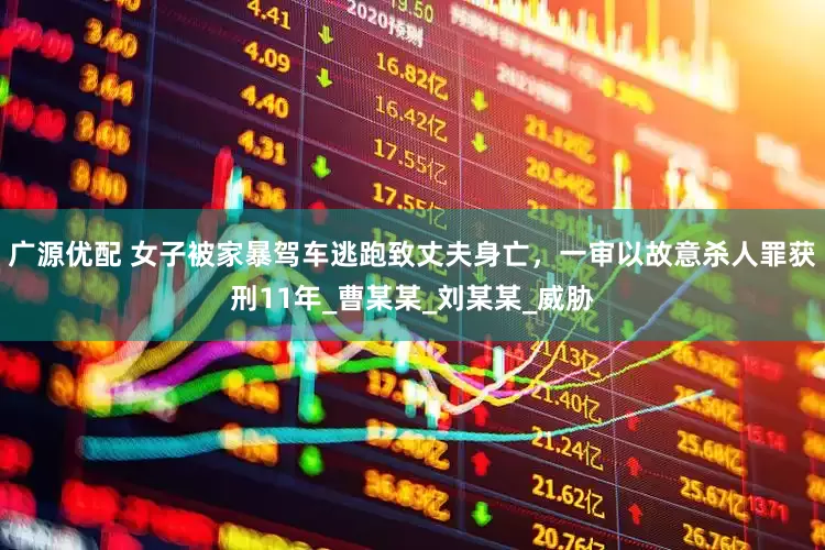 广源优配 女子被家暴驾车逃跑致丈夫身亡，一审以故意杀人罪获刑11年_曹某某_刘某某_威胁