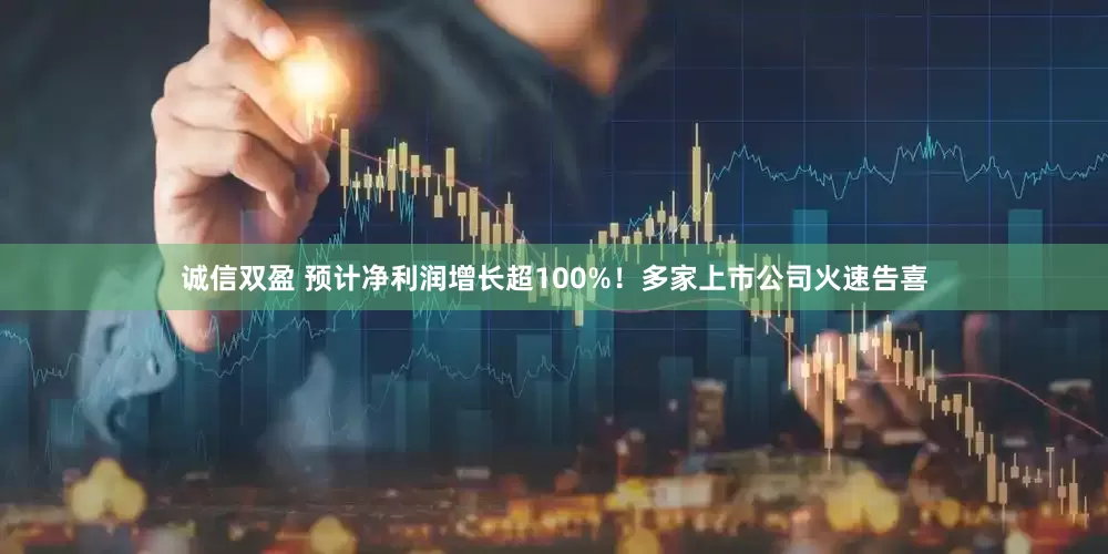 诚信双盈 预计净利润增长超100%！多家上市公司火速告喜
