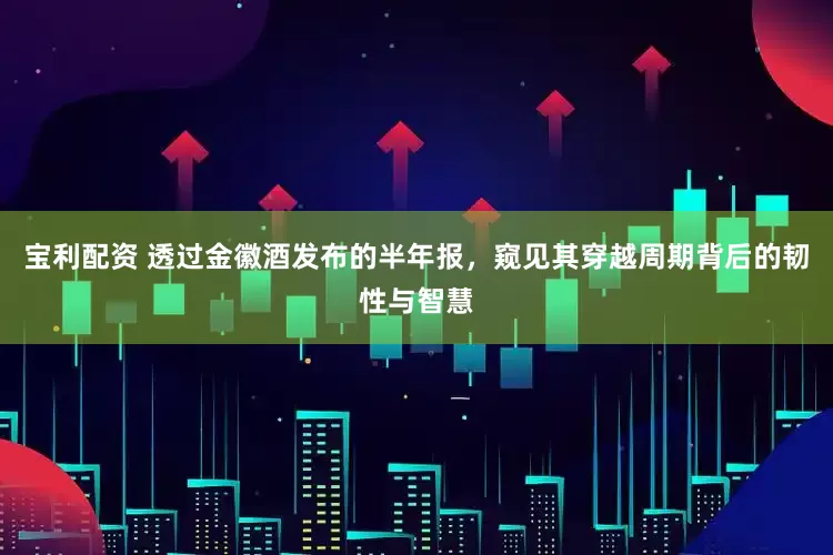 宝利配资 透过金徽酒发布的半年报，窥见其穿越周期背后的韧性与智慧